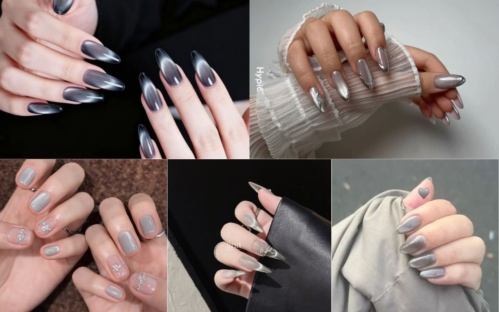 Top 99+ Mẫu Nail Xám Sang Chảnh, Thời Thượng Hot Trend Hiện Nay  - 6
