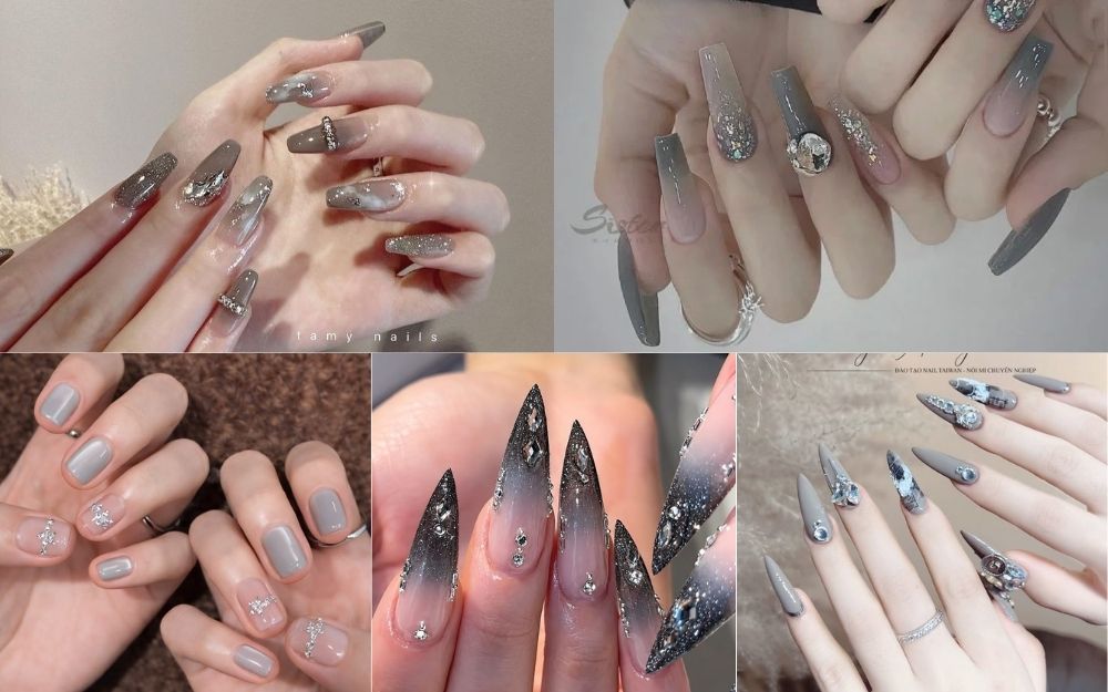 Top 99+ Mẫu Nail Xám Sang Chảnh, Thời Thượng Hot Trend Hiện Nay  - 7