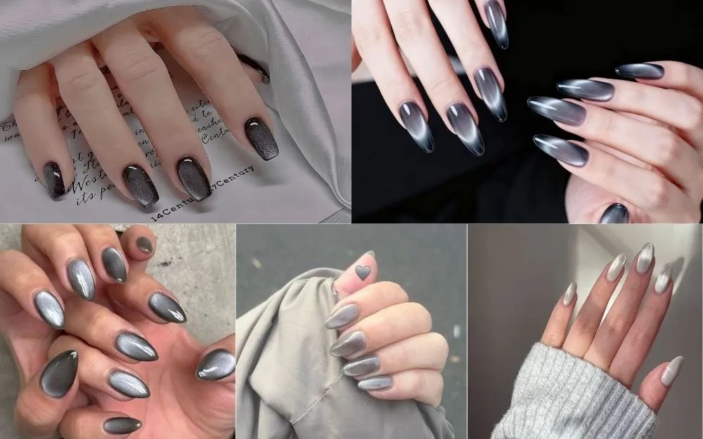 Top 30+ Mẫu Nail Xám Mắt Mèo Sang Chảnh, Tôn Da Trend 2026 - 2