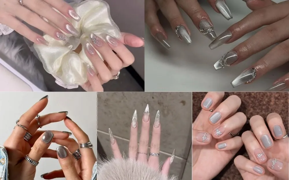 Top 30+ Mẫu Nail Xám Mắt Mèo Sang Chảnh, Tôn Da Trend 2026 - 4