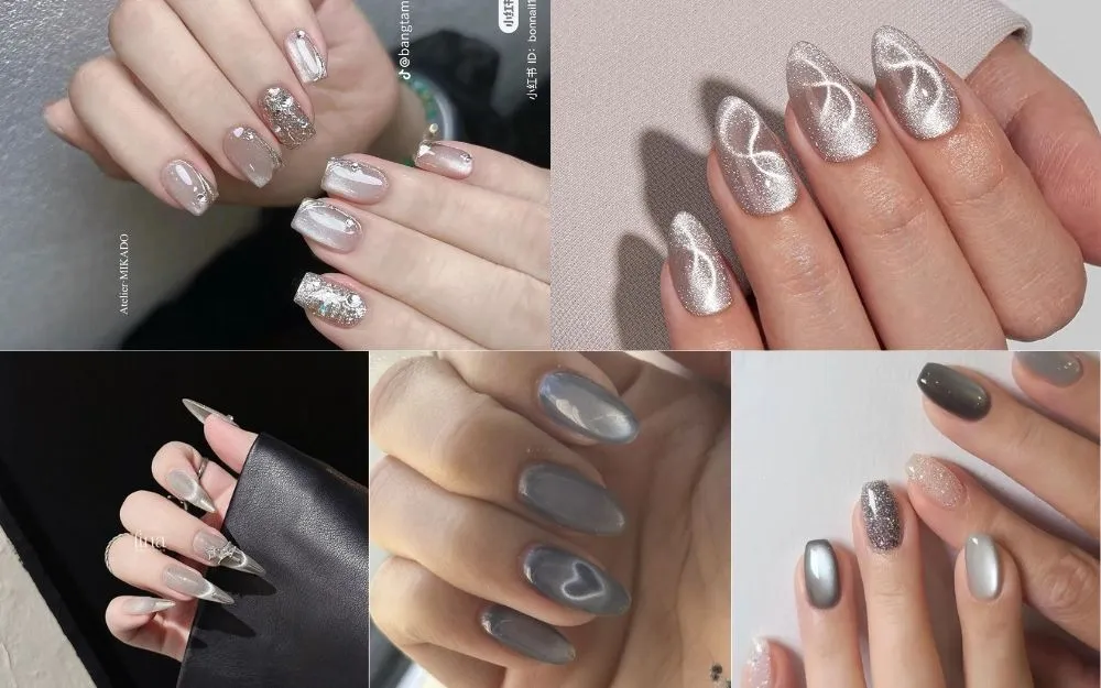 Top 30+ Mẫu Nail Xám Mắt Mèo Sang Chảnh, Tôn Da Trend 2026 - 6