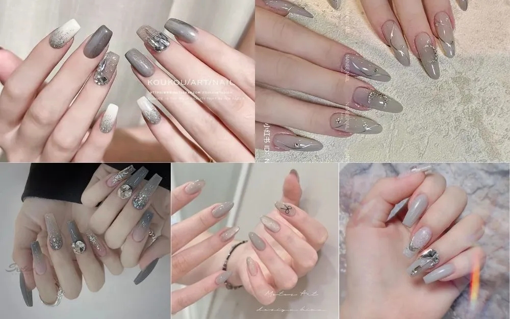 Nail Xám Thạch Hợp Với Da Nào? Top Kiểu Móng Xám Thạch Đẹp Mê Ly - 2