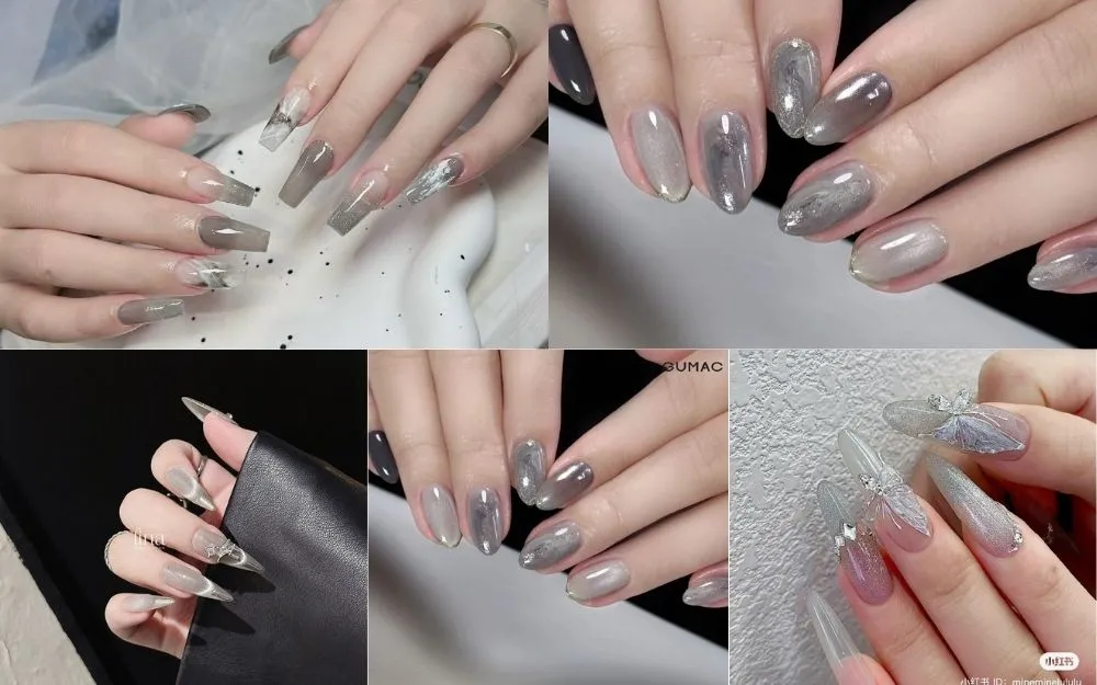 Nail Xám Thạch Hợp Với Da Nào? Top Kiểu Móng Xám Thạch Đẹp Mê Ly - 5