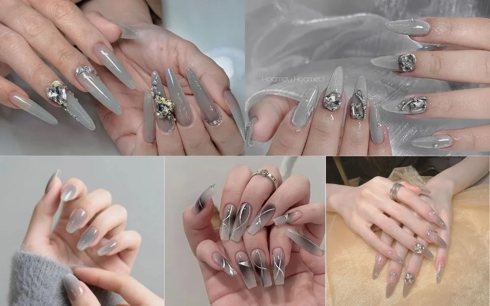 Nail Xám Thạch Hợp Với Da Nào? Top Kiểu Móng Xám Thạch Đẹp Mê Ly - 6