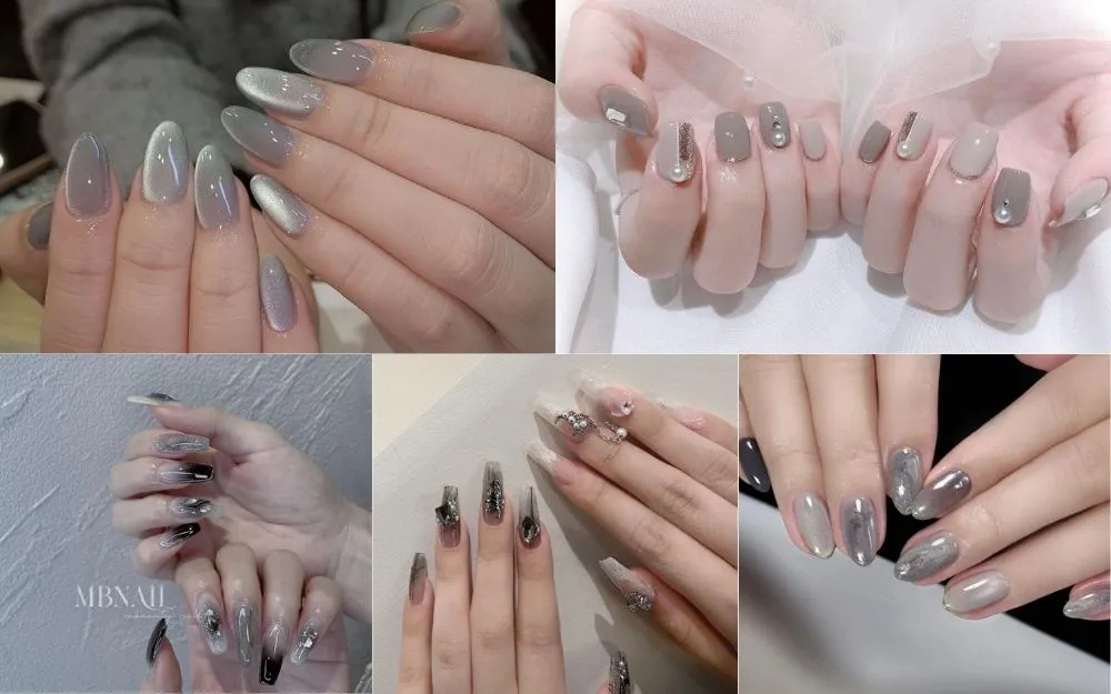 Nail Xám Thạch Hợp Với Da Nào? Top Kiểu Móng Xám Thạch Đẹp Mê Ly - 8