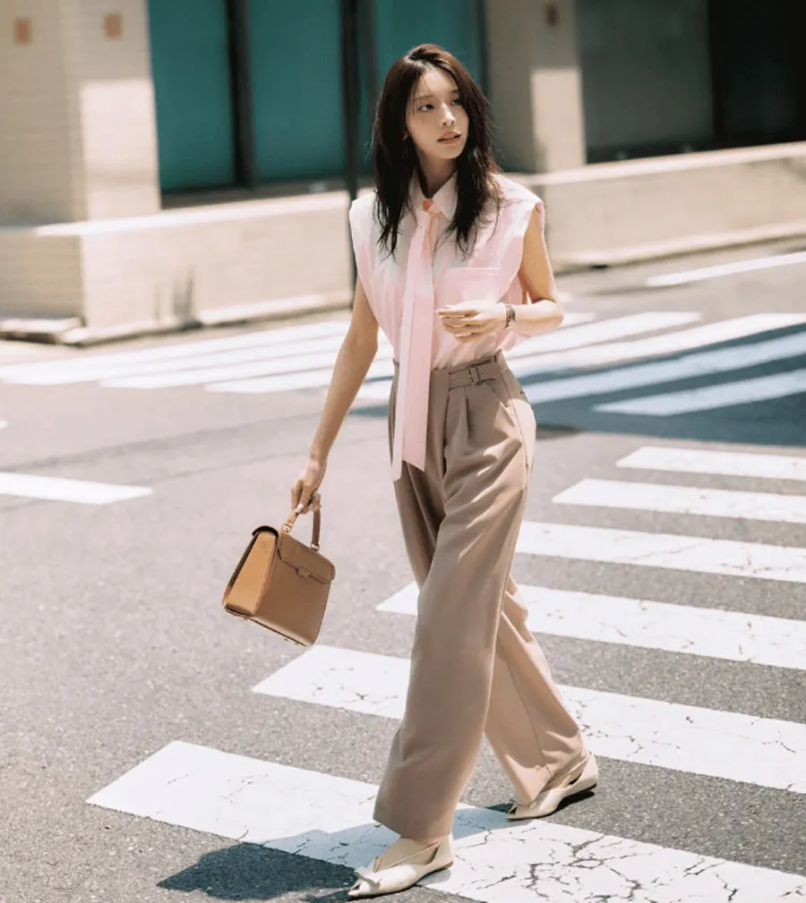Quần ống rộng may đo + giày bệt mũi nhọn