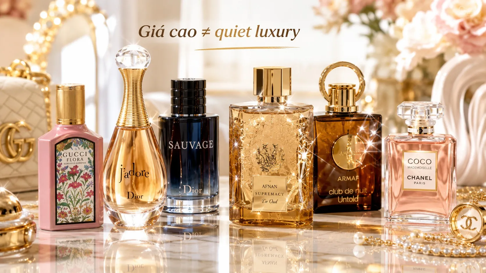 Quiet luxury trong mùi hương không nằm ở chai bạn cầm, mà ở khoảng cách mà người khác phải đứng gần bạn mới ngửi thấy.