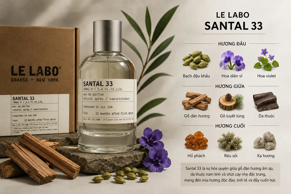 Le Labo Santal 33: Bản giao hưởng góc cạnh và hiện đại