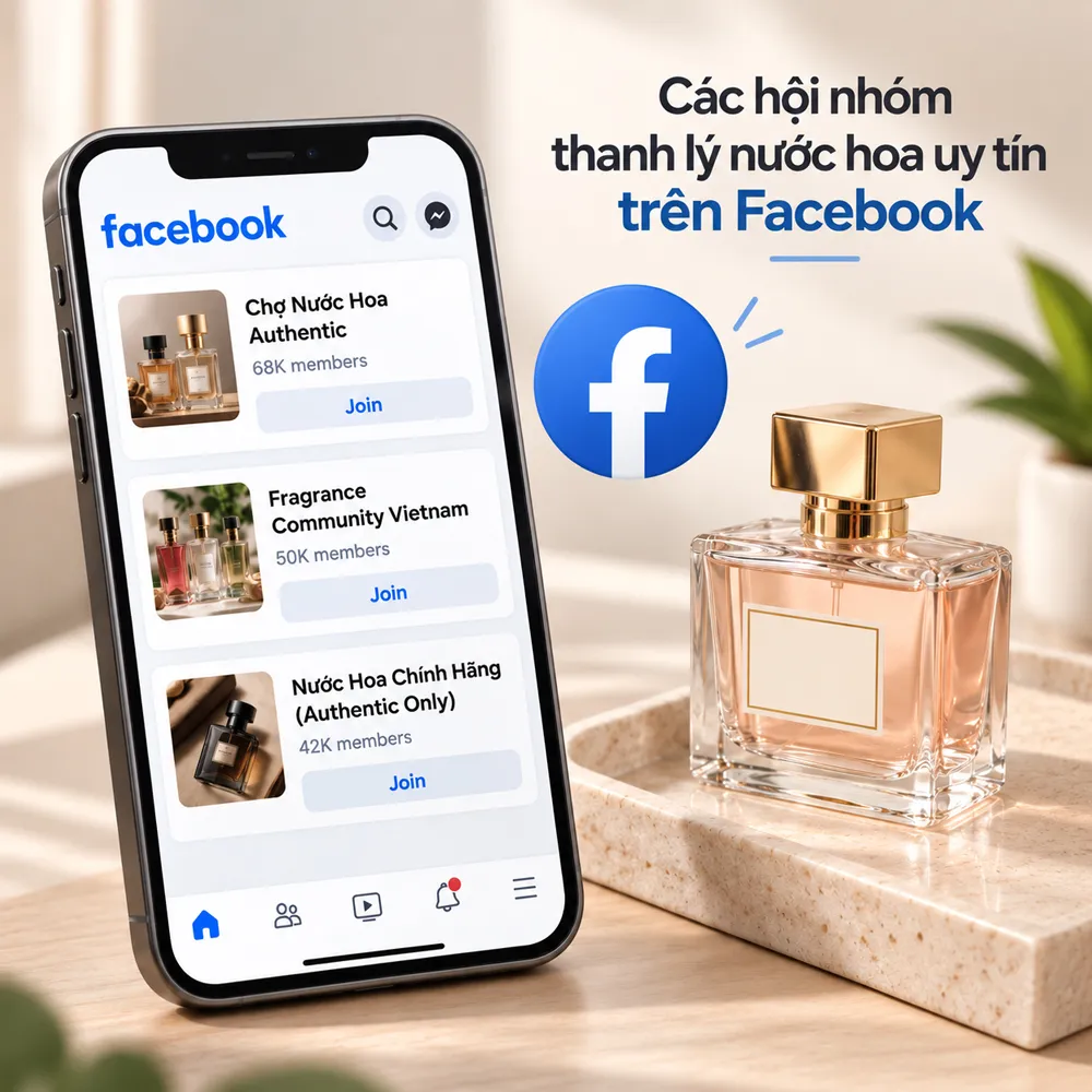 Các hội nhóm thanh lý nước hoa uy tín trên Facebook