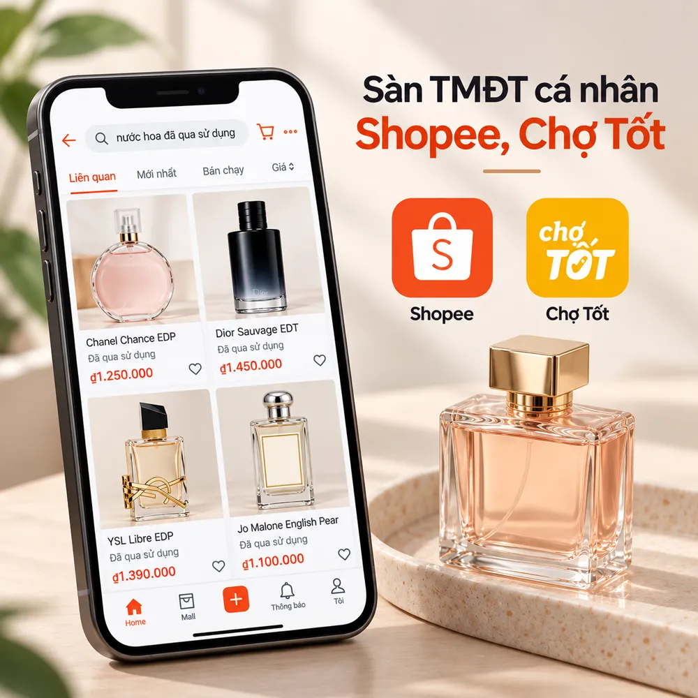 Sàn thương mại điện tử cá nhân (Shopee, Chợ Tốt)