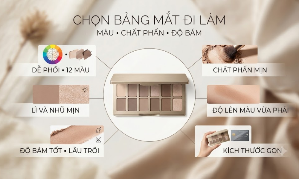 Bảng phấn mắt tone trung tính đi làm: Gợi ý dễ dùng - 2