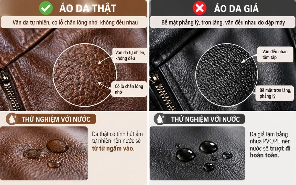 Cách Phân Biệt Áo Da Thật Và Giả Chính Xác, Đơn Giản Hiệu Quả - 2