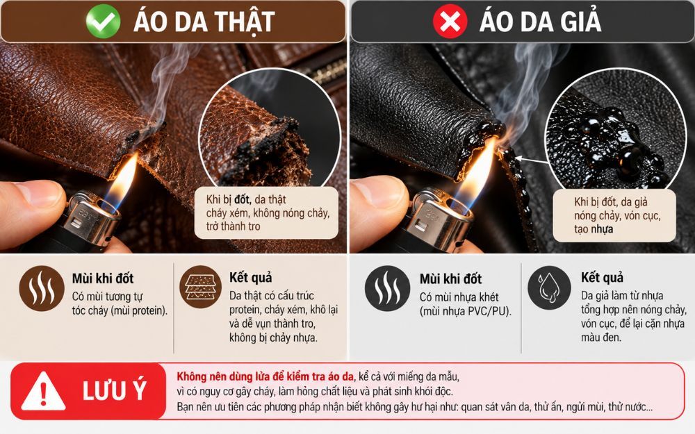 Cách Phân Biệt Áo Da Thật Và Giả Chính Xác, Đơn Giản Hiệu Quả - 3