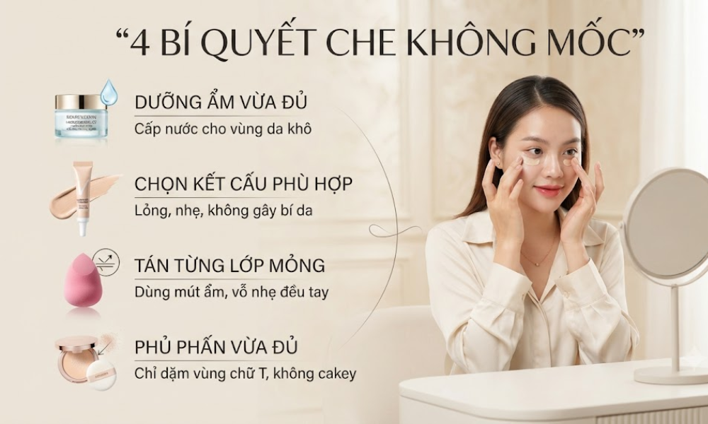 Che khuyết điểm không bị mốc: Bí quyết nền mịn đẹp - 1