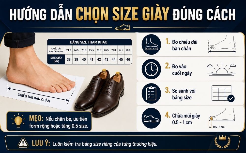 5+ Giày Da Nam Đi Cả Ngày Không Đau Chân & Bí Quyết Chọn Giày - 1