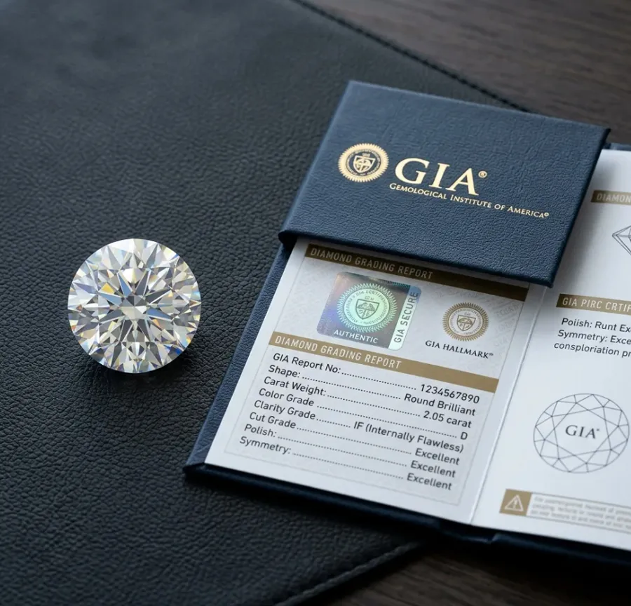 GIA là viết tắt của Gemological Institute of America (Viện Ngọc học Hoa Kỳ)
