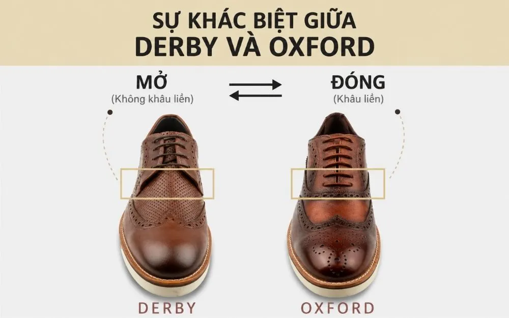Giày Oxford Và Derby Khác Nhau Thế Nào? Bạn Nên Chọn Loại Nào? - 4