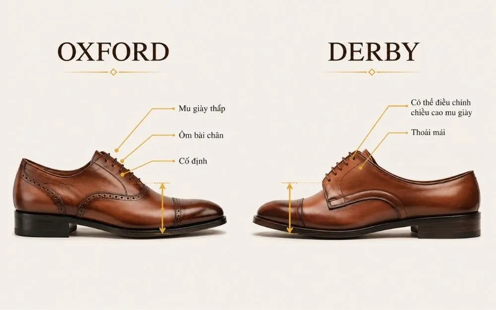 Giày Oxford Và Derby Khác Nhau Thế Nào? Bạn Nên Chọn Loại Nào? - 5