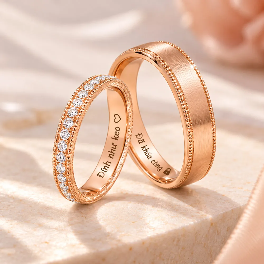 Khắc lời hứa hoặc thông điệp mang tính hài hước