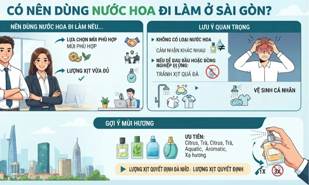 Nước hoa đi làm Sài Gòn không gắt: Gợi ý mùi hương thanh lịch - 1
