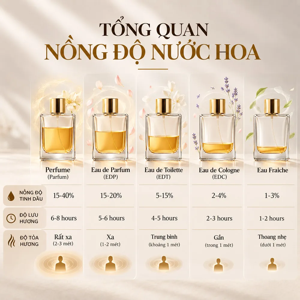 Các yếu tố ảnh hưởng đến độ tỏa hương của nước hoa