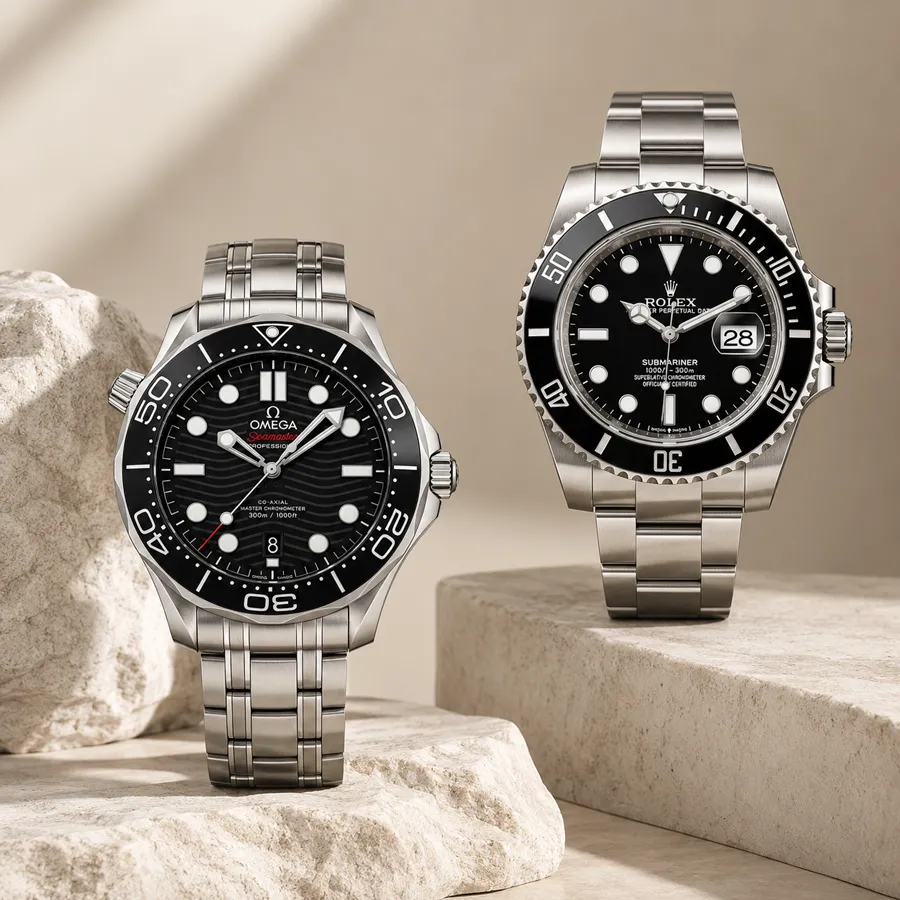 Bảng so sánh Omega Seamaster Diver 300M và Rolex Submariner