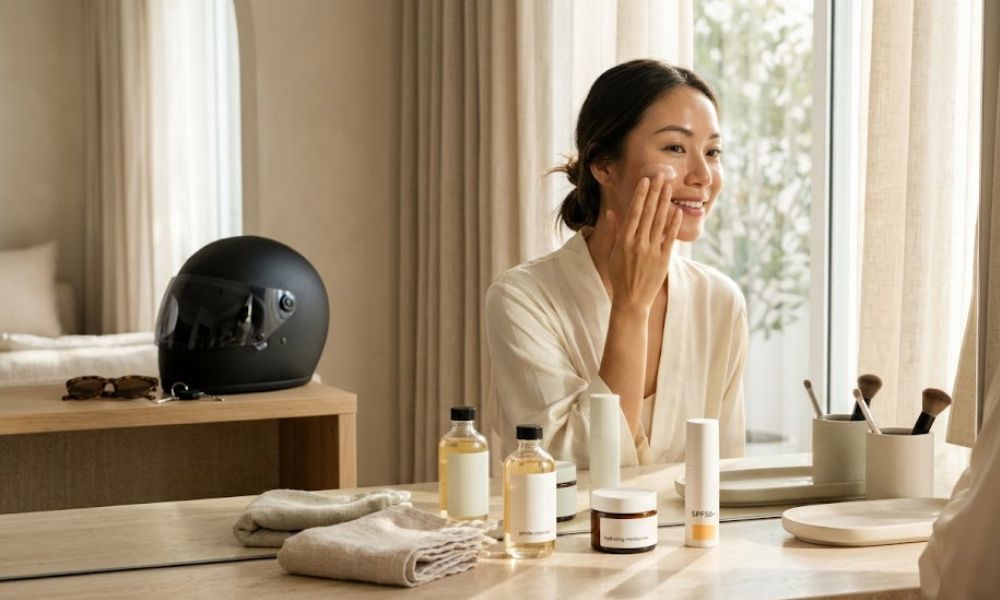 Skincare cho người đi xe máy nhiều: Cách chăm sóc da đúng cách - 4