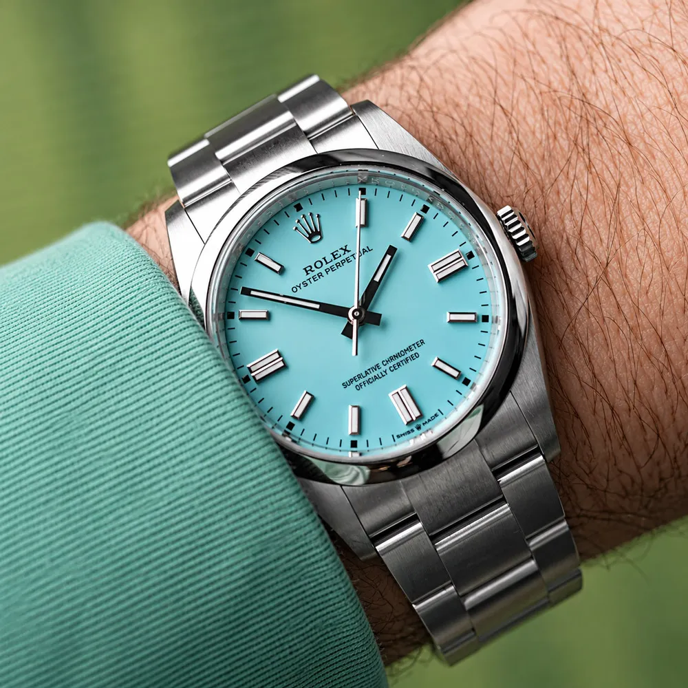 Rolex Oyster Perpetual 36 Turquoise Blue