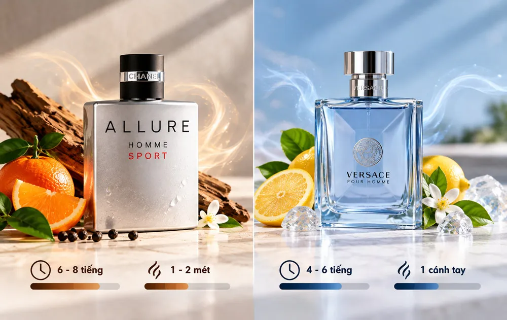 So sánh độ lưu hương và độ tỏa hương