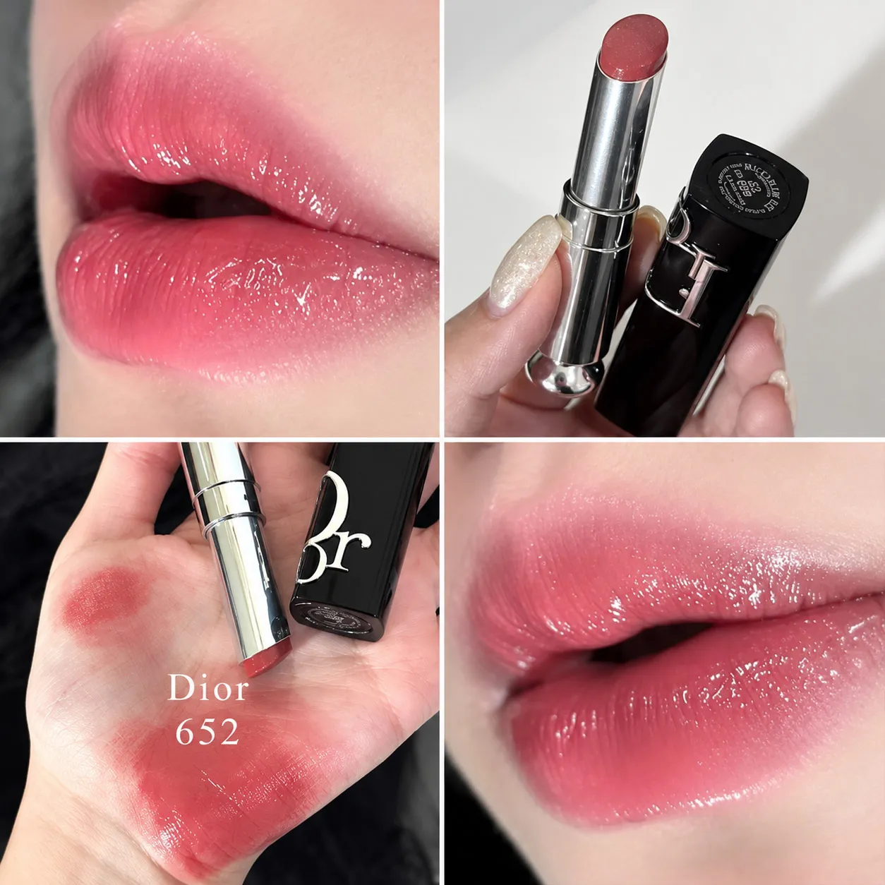 Son Dior Addict Hydrating Shine Lipstick 652 Rose Dior
