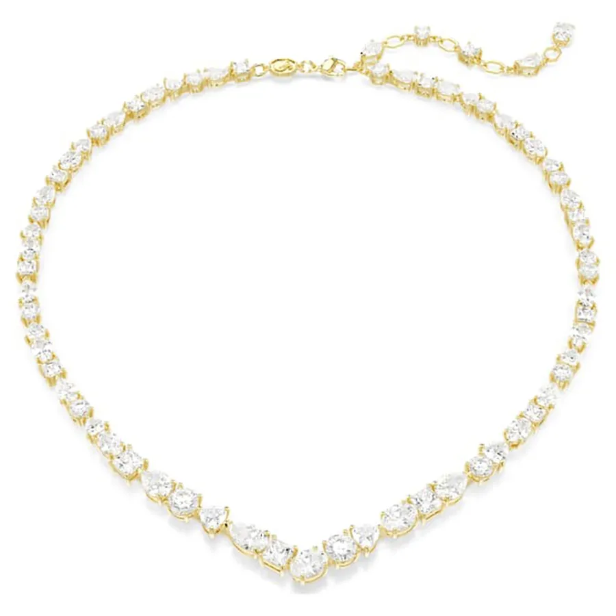 Dây Chuyền Nữ Swarovski Mesmera Necklace Mixed Cuts, White, Gold-tone Plated 5743826 Màu Vàng