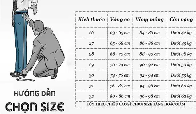 Cách chọn size quần nam rất chuẩn xác đầy đủ các loại - 1
