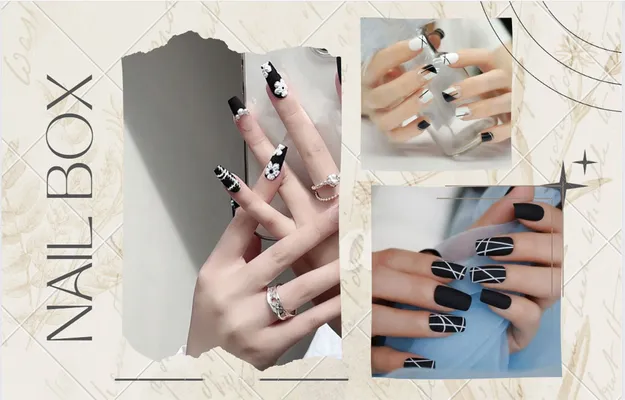 50+ mẫu nail đen trắng từ cute đến cá tính cho nàng - 1