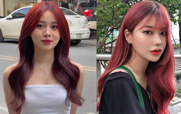 Cập nhật 18 màu tóc đỏ rượu đang là xu hướng trendy năm nay - 1