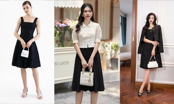 Đầm đen phối với phụ kiện gì giúp nàng nổi bật, ấn tượng - 1