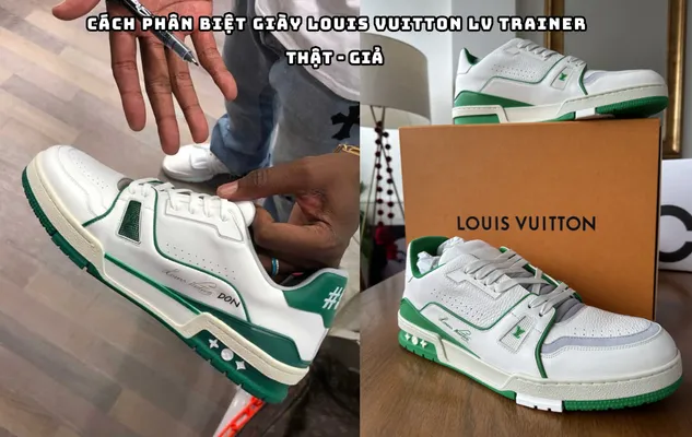 Kiểm tra đường khâu trên giày LV