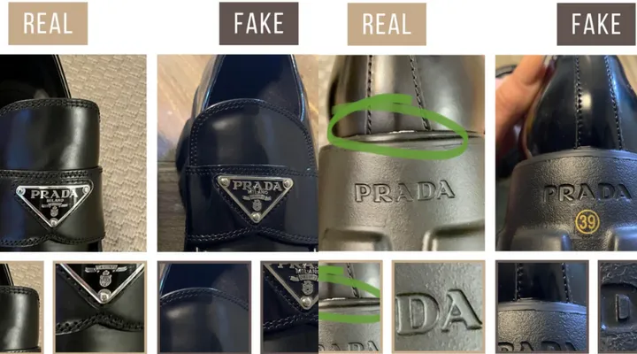 Kiểm tra tổng thể đôi giày Prada