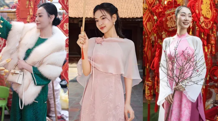 Áo khoác mặc với áo dài truyền thống