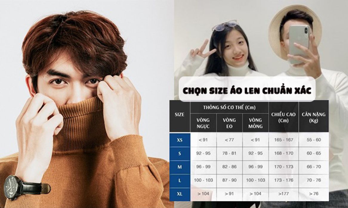 Cách chọn size áo len theo số đo đơn giản và chuẩn xác