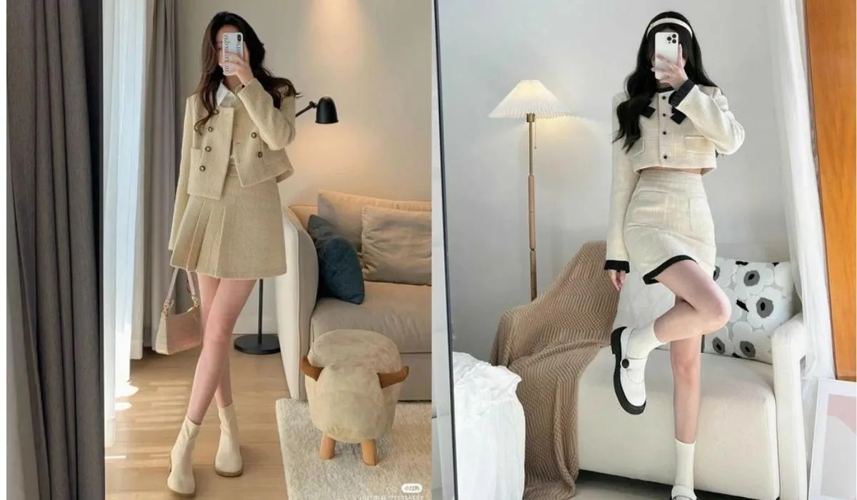 15 cách mix áo dạ tweed dáng ngắn sang chảnh, sành điệu