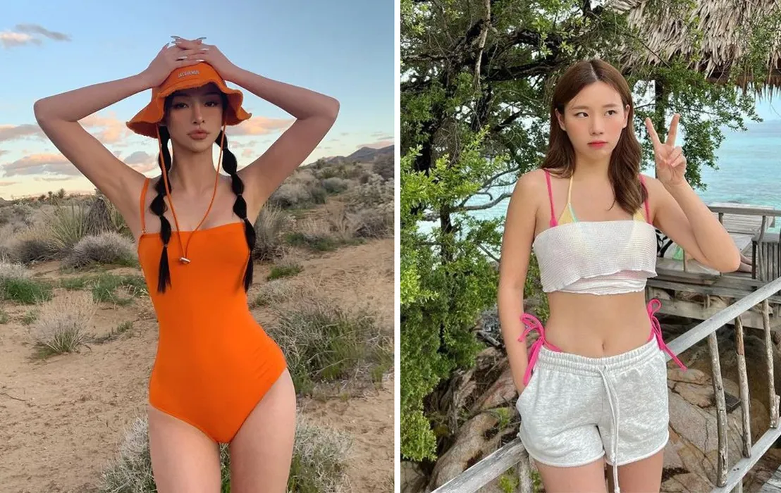 Bắt trend kiểu bikini che mỡ bụng và bắp tay to được gái Hàn ưa chuộng