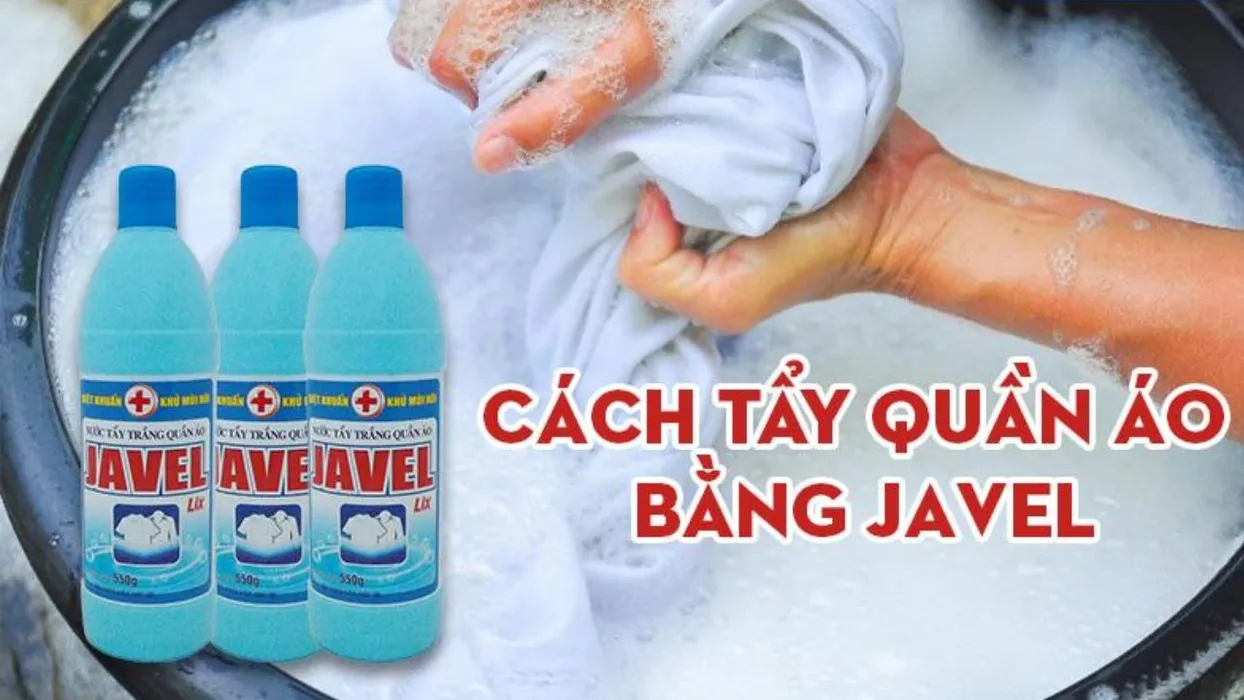 Cách tẩy áo trắng bị ố vàng bằng Javen thân thiện với làn da, đảm bảo trắng sạch tinh tươm
