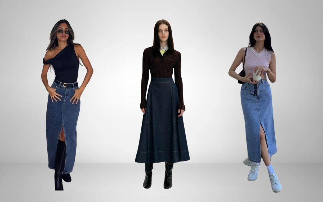 Chân Váy Jean Dài Phối Với Giày Gì​? Gợi Ý 10 Cách Phối Cực Dễ