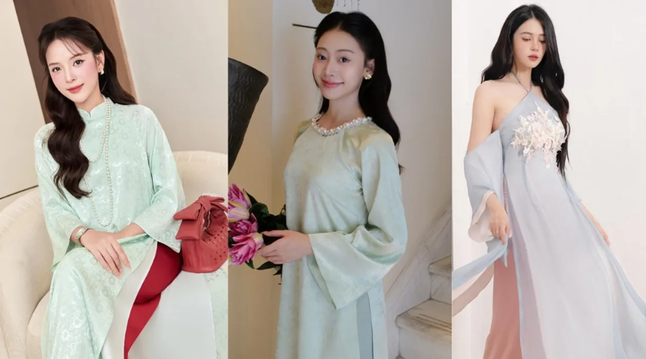 Áo dài màu xanh ngọc mặc với quần màu gì? Cách phối sang và tinh tế