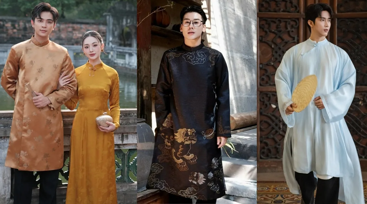 10+ Mẫu Áo Dài Tết 2026 Cho Nam Đẹp, Dễ Mặc, Dễ Phối