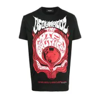 Áo Phông Dsquared2 Retro Caten Brothers Print T-shirt Màu Đen