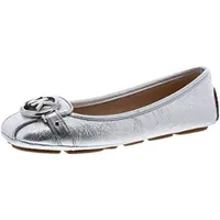 Giày Bệt Michael Kors MK Silver Metallic Leather Màu Bạc