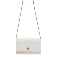 Túi Xách Alexander Mcqueen White Croc Mini Skull Bag Màu Trắng