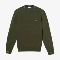 Áo Len Lacoste Men's Sweater Màu Xanh Olive Size S