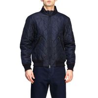 Áo Khoác Burberry Quilted Bomber Jacket With Zip Màu Xanh Navy Size 44